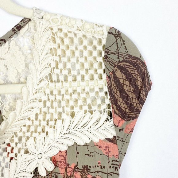 Maaji Floral Lace Maxi Dress - Cream and Brown - Picture 4 of 7